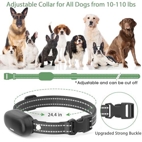 Delupet Dog Shock Collar - Electric Dog Training Collar with Remote 1600FT, Rechargeable E-Collar Waterproof Collars with 3 Training Modes, Security Lock for All Breeds, Sizes