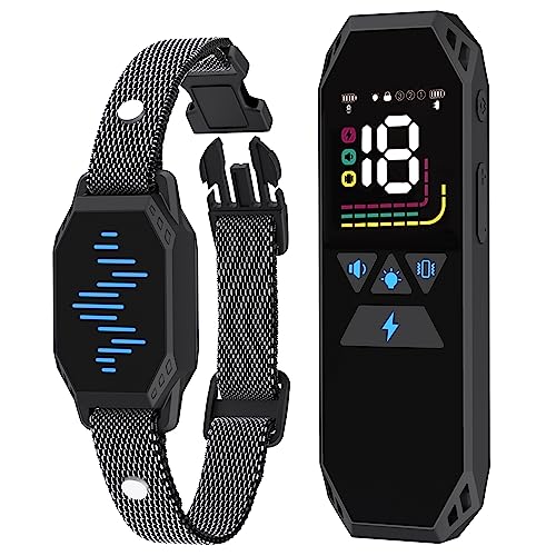 Dog Training Collar with Remote Control, 2500FT Coverage Range and 4 Training Modes, IP67 Waterproof Rechargeable E Collar for Dogs Training for All Breed