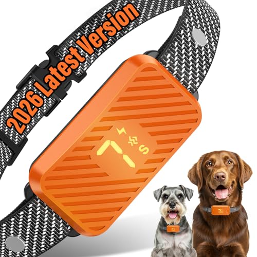 KJKZO Dog Bark Collar for Large Medium Small Dogs, Effective No-Bark Collar, Smart Barking Collar, 2026 Upgraded Bark Collar with 7 Sensitivity, 3 Modes, Orange