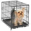 MidWest Homes for Pets 18-Inch iCrate for Tiny Breeds, Up to 10 lbs, Single Door Folding Dog Crate with Divider Panel, Leak-Proof Tray & Secure Latch, Portable, Durable & Easy to Assemble