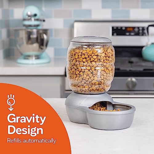 Petmate Replendish Gravity Feeder W/Microban, Pearl Peacock Blue, 2 LB, Made in USA