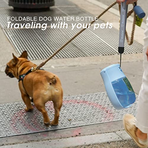 AVELORA Foldable Dog Water Bottle, Portable Water Dispenser for Cat, Rabbit, Puppy and Small Animals, the Perfect Dog Gifts and Dishwasher Safe Pet Accessories for Walking, Hiking, Travel