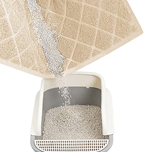 Niubya Premium Cat Litter Mat, Litter Box Mat with Non-Slip and Waterproof Backing, Litter Trapping Mat Soft on Kitty Paws and Easy to Clean, Cat Mat Traps Litter from Box