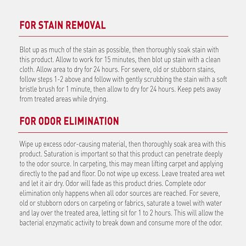 Nature's Miracle Advanced Cat Stain and Odor Eliminator Spray, Severe Mess Enzymatic Formula For Tough Pet Messes, 32 oz