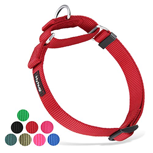 Hyhug Martingale Collar for Dogs Large Red |Escape - Proof Heavy Duty Nylon Durable No Pull, Ideal for Training & Daily Walks