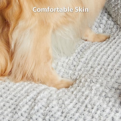 LEXTRO Orthopedic Dog Beds for Large Dogs,42x30 Inch Extra Large Dog Bed, Egg Crate Foam Bed for Large Dogs, Big Pet Bed with Washable Removable Waterproof Pillow Cover and Anti-Slip Bottom, Grey