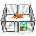 FXW Rollick Unleashed Dog Playpen for Indoor, Yard, RV Camping, 24 inch 8 Panels for Small and Puppy Dogs, Black│Patented