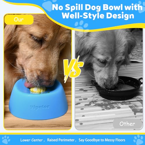 Yipetor Slow Feeder Dog Bowls for Liquid Treat, 【Enrichment Ball-Roll】 Bone Broth Dog Lick Bowl, 3/4 Cup Yogurt Pup Lick Toy for Large Medium Small Breeds Dietary Supplement/Post-op Nutrition