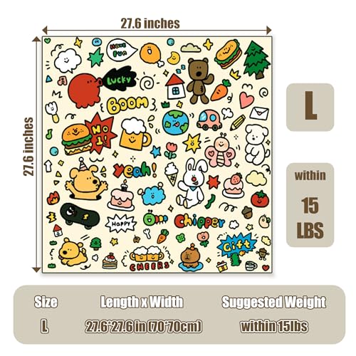 CKNCY 27.6" Cat Grooming Wrap Cat Wrap for Cutting Nails Cat Restraint for Nail Clipping Cat Swaddle Wrap Cat Burrito Wrap L(Within 15lbs) Anti-Scratch Anti-Escape Multifunctional Pet Tool