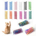 Kitys Fatch 12PCS 12Colors Cat Spring Toys for Indoor Cats, Interactive Coil Springs for Self Play, Durable Heavy Plastic Cat Spiral Spring, Hunting, Biting, Swatting Creative Kitten Toy.
