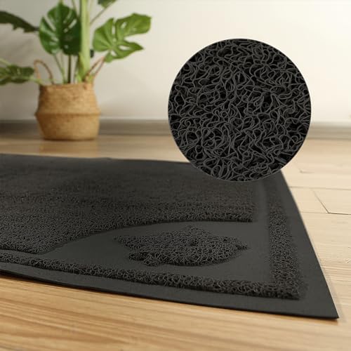 Mr. Pen- Large Cat Litter Mat, 23”x 35”, Black Cat Litter Box Mat, Cat Litter Mat Litter Trapping Mat, Cat Mats for Litter Large, Litter Mat for Litter Box, Large Litter Mat