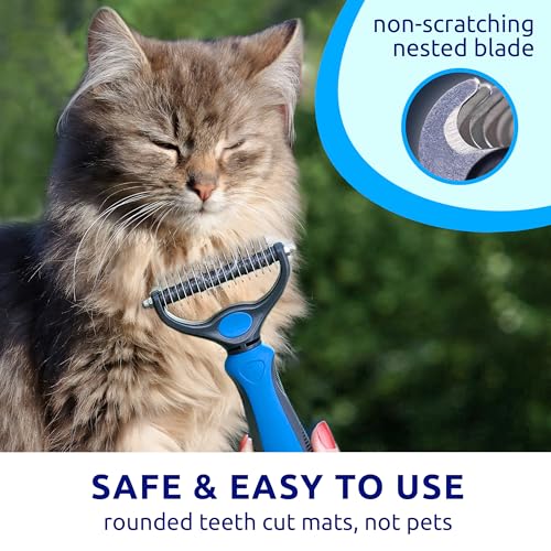 Pat Your Pet Deshedding Dog Brush For Shedding – Cat Brushes For Indoor Cats, Double-Sided Cat Brush Deshedding & Grooming Tool For Long Haired And Short Haired Dogs, Skin-Friendly