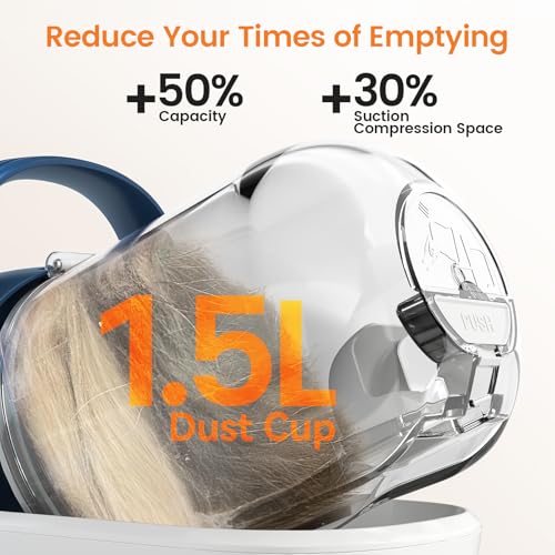 oneisall Dog Grooming Vacuum, Pet Grooming Vacuum with Clipper Nail Grinder, 1.5L Dust Cup Dog deshedding Brush with 7 Tools for Shedding Pet Hair, Home Cleaning(Blue)