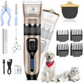 Gooad Dog Clippers for Grooming,Dog Grooming Kit for Heavy Thick Hair&Coats/Low Noise Rechargeable Cordless Hair Trimmer/Pet Shaver with Paw Trimmer for Small & Large Dogs Cats