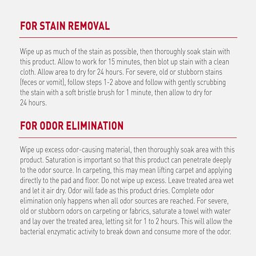 Nature’s Miracle Advanced Stain and Odor Eliminator Dog Spray, Fresh Scent, Severe Mess Enzymatic Formula For Tough Pet Messes, 32 oz