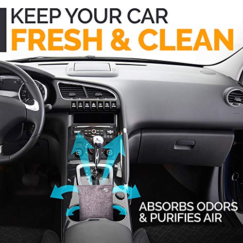 Activated Charcoal Odor Absorber for Strong Odors in Car, Closet, Shoe, Basement. 10 Activated Charcoal Bags Odor Absorbers for Home. Bamboo Charcoals Air Purifying Bag Charcoals Deodorizer Eliminator