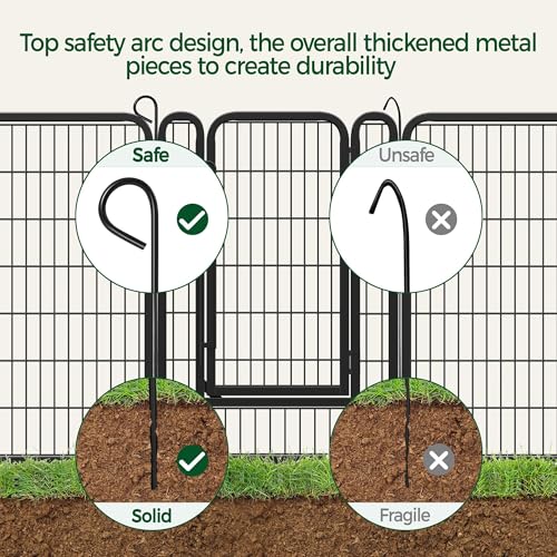 Yaheetech Dog Playpen, 40 Inch 8 Panels Heavy Duty Metal Pet Fence for Indoor Puppy Exercise Pen for RV Camping/Yard/Garden, Black