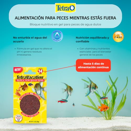 Tetra Weekend and Vacation Feeder Slow-Release Fish Food for Tropical Fish 1.06 Ounce (Pack of 1)