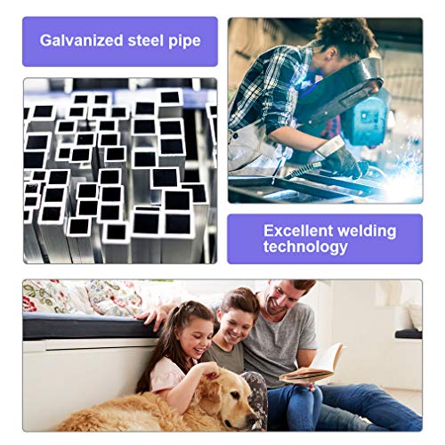 BestPet 8'x4'x6' Heavy Duty Outdoor Dog Kennel, Galvanized Welded Metal Dog Pen with UV-Resistant Waterproof Roof & Cover, Large Dog Playpen Crate Fence for Camping, Backyard