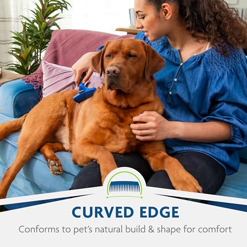 FURminator Large Dog Undercoat deShedding Tool for Long Hair, Reduces Loose Hair From Shedding