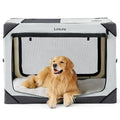 Lesure Collapsible Dog Crate - Portable Travel Kennel for Extra Large Dog, 4-Door Pet Crate with Mesh Windows, Indoor & Outdoor, Light Gray