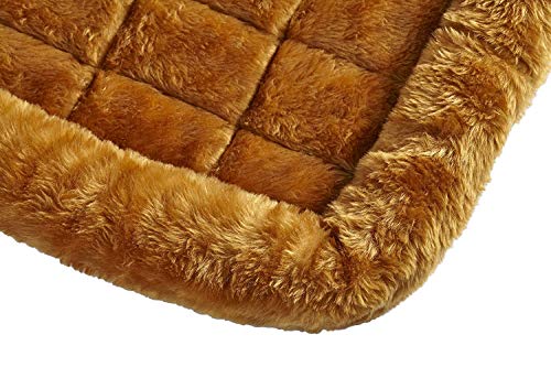 MidWest Homes for Pets QuietTime XXS Dog Bed – Cinnamon Faux Fur Bolster, Ultra-Soft and Machine Washable, Fits 18-Inch Crates and Carriers, for Small Dogs and Cats