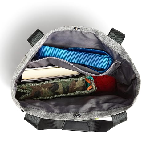 Cleverpup Park Pack 2-Piece Set Dog Gear Tote – Dog Travel Bag with 8 Pockets, Treat Pouch, Poop Bag Dispenser, Quick-Dry Ball Pocket, Collapsible Bowl, Perfect for Walks & Park Trips, Checkerboard