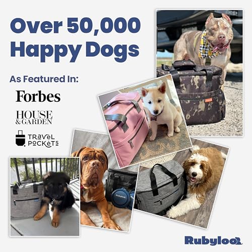 The Original Doggy Bag™ - Complete Dog Travel Bag for Supplies with 2 BPA-Free Travel Dog Bowls & 2 Pet Food Containers - Traveling Kit for Road Trips, Camping, Weekend Away or Doggy Gift: Beige