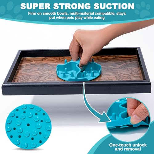 PETDOGRE Slow Feeder Insert for Dog Bowl - 2PCS Anti-Bloat Silicone Mat with Super Suction, Slow Feeder Dog Bowls for Puppy Large Breed Dogs