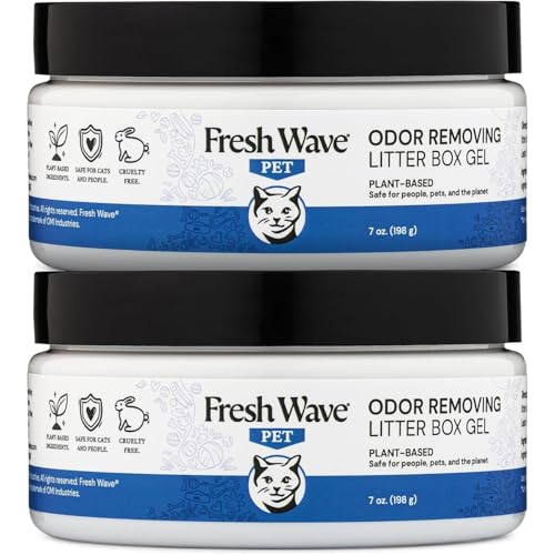 Fresh Wave Odor Removing Litter Box Gel, 7 oz. |Pack of 2 | Safer Pet Odor Eliminator for Home and Litter Box Area
