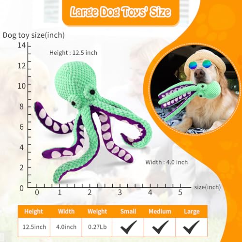 Fuufome Squeaky Plush Dog Toys, Soft Fabric Toys for Puppy, Small and Medium Dogs, Interactive Daily Companionship Training Reward Birthday Gift
