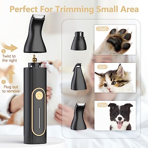 Gooad Dog Clippers for Grooming for Heavy Thick Hair&Coats,Low Noise Hair Trimmer,Rechargeable Cordless Pet Shaver, Dog Grooming Kit with Paw Trimmer Nail Grinder for Small Large Dogs