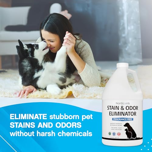 NonScents Stain & Odor Eliminator Spray for Strong Odor - 32 oz - Pet Odor Eliminator for Home - Carpet Stain Remover for Cats and Dog Pee - Cat Urine Destroyer - Carpet Cleaner Spray