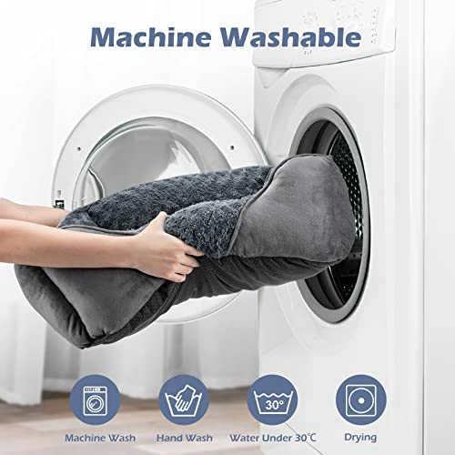 INVENHO Rectangle Washable Orthopedic Dog Bed for Small, Medium and Large Dogs, Soft Calming, Sleeping Puppy Bed Durable Pet Cuddler with Anti-Slip Bottom, S (20"x19"x6")