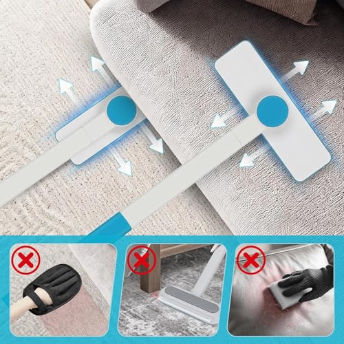 Pet Hair Removal Tool - Pet Hair Remover for Cat & Dog Hair Cleaning, Carpet Rake for Fabric Furniture, Pet Carpet Cleaner Come with Adhesive Hook Convenient to Hang & Store, an Ideal for Pets Owners