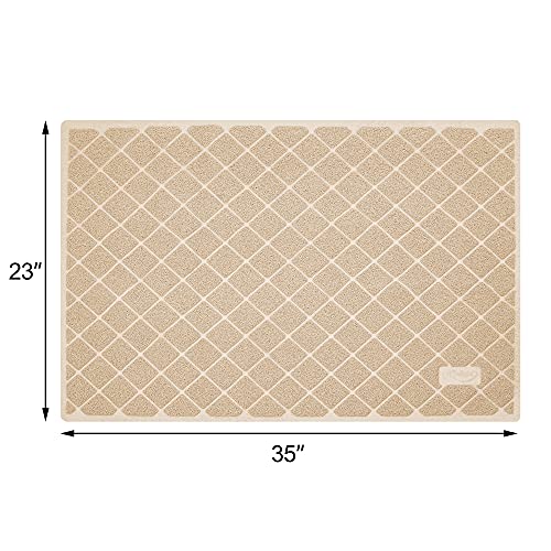 Niubya Premium Cat Litter Mat, Litter Box Mat with Non-Slip and Waterproof Backing, Litter Trapping Mat Soft on Kitty Paws and Easy to Clean, Cat Mat Traps Litter from Box