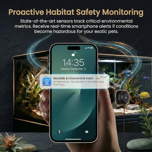 Noonkey 3MP 2K Pet Camera for Aquarium, Reptile & Bird Feeder, No Drill Window Security Camera, 5GHz/2.4GHz WiFi, Color Night Vision, 24/7 Recording, Human Detection & Alarm, 2-Way Audio, Work w/Alexa