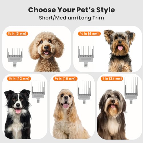 Neakasa P1 Pro Dog Grooming Vacuum Kit, 6-in-1 Pet Hair Grooming with Clippers and Vacuum, 9000Pa Suction, Low Noise, 1L Dust Cup for Home Shedding & Trimming