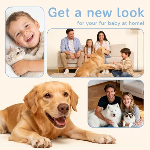 8VR Dog Grooming Kit, Pet Grooming Vacuum with Pet Clipper Nail Grinder, Dog Hair Vacuum with 6 Pet Grooming Tools for Dogs Cats Shedding Grooming