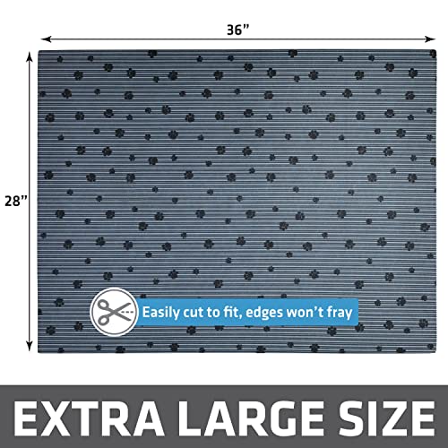 Drymate Cat Litter Box Mat, Litter Trapping Mat, Waterproof, Urine-Proof, Absorbent, Machine Washable, Soft on Paws, Contains Mess, Protects Floors, Kitten Supplies, Dark Grey, 28x36 XL