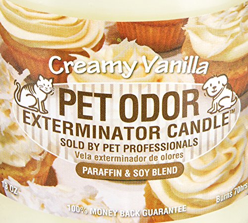 Specialty Pet Products Odor Exterminator Candle, Creamy Vanilla, 13 Ounce Jar (Pack of 2)