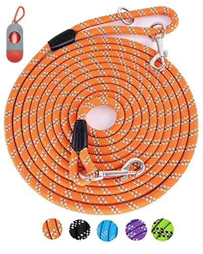 Long Dog Leash for Training 10FT/16FT/20FT/30FT/50FT/100FT, Reflective Tie Out, Heavy Duty Dog Lead for Large, Medium & Small Dogs - Outside Walking, Playing, Camping, Yard