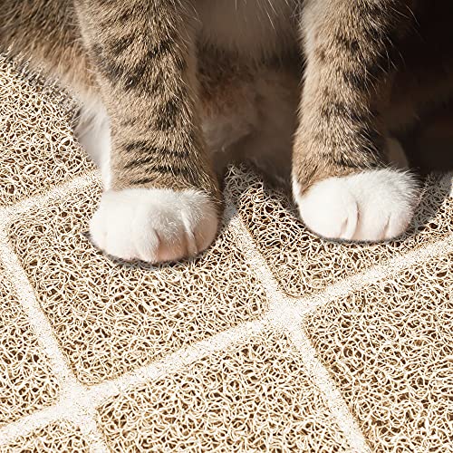 Niubya Premium Cat Litter Mat, Litter Box Mat with Non-Slip and Waterproof Backing, Litter Trapping Mat Soft on Kitty Paws and Easy to Clean, Cat Mat Traps Litter from Box