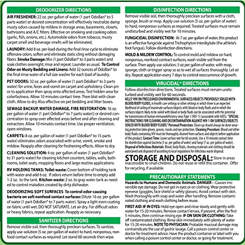 OdoBan Disinfectant Concentrate and Odor Eliminator, Made in the USA, Original Eucalyptus Scent, 1 Gallon