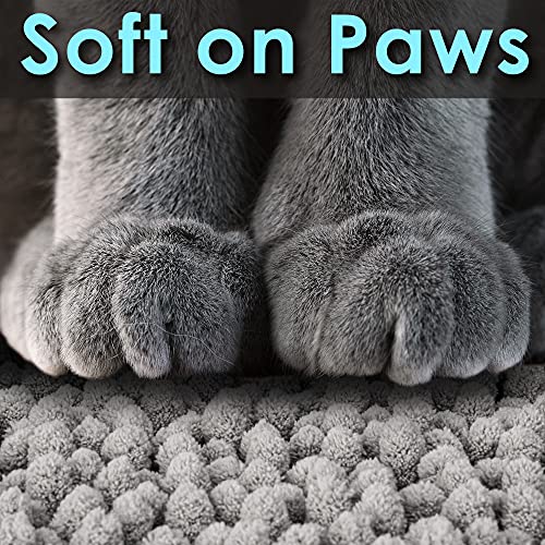 CatGuru Cat Litter Mat, Medium, Extra Large, XXL, Waterproof Litter Box Mat, Non Slip Kitty Litter Mat, Machine Washable Litter Trapping Mat, Soft Litter Tray, Cat Stuff (Medium, Gray/Heavy-Duty)