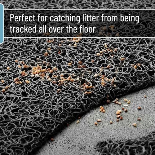 Mr. Pen- Large Cat Litter Mat, 23”x 35”, Black Cat Litter Box Mat, Cat Litter Mat Litter Trapping Mat, Cat Mats for Litter Large, Litter Mat for Litter Box, Large Litter Mat