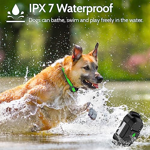 DogStop Dog Training Collar Electric Dog Collar with 4 Training Modes and Rechargeable Remote Waterproof Range 3300Ft for Small Medium Large Dogs(Green)