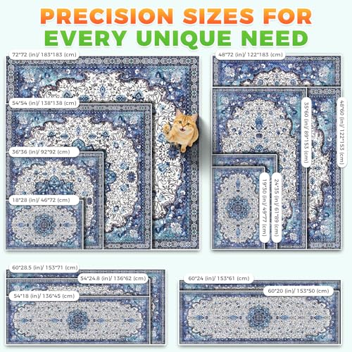 Hompet Cat Litter Mat 2 Pack, 18x28 Machine Washable Trapping Mats for Cats, Super Absorbent & Urine-Proof Cat Litter Box Mat for Floor, Waterproof & Non Slip Kitty Litter Rug