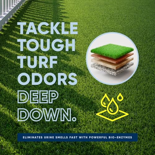 Eco Strong Outdoor Odor Eliminator | Outside Dog Urine Enzyme Cleaner – Powerful Pet, Cat, Animal Scent Deodorizer | Professional Strength for Yard, Turf, Kennels, Patios, Decks (Gallon with Sprayer)
