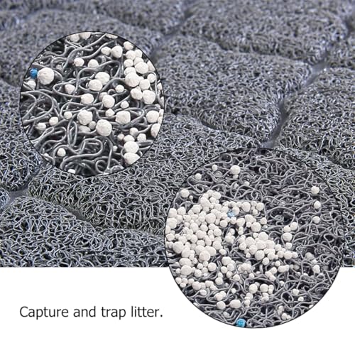 unipaws Cat Litter Trapping Mat, Litter Box Scatter Control Pad, Litter Free Floors and Urine Waterproof, Gentle on Paws, No Phthalate